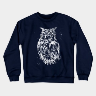 Owl Print Crewneck Sweatshirt